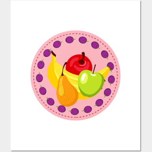 Cute Fruit Stamp Posters and Art